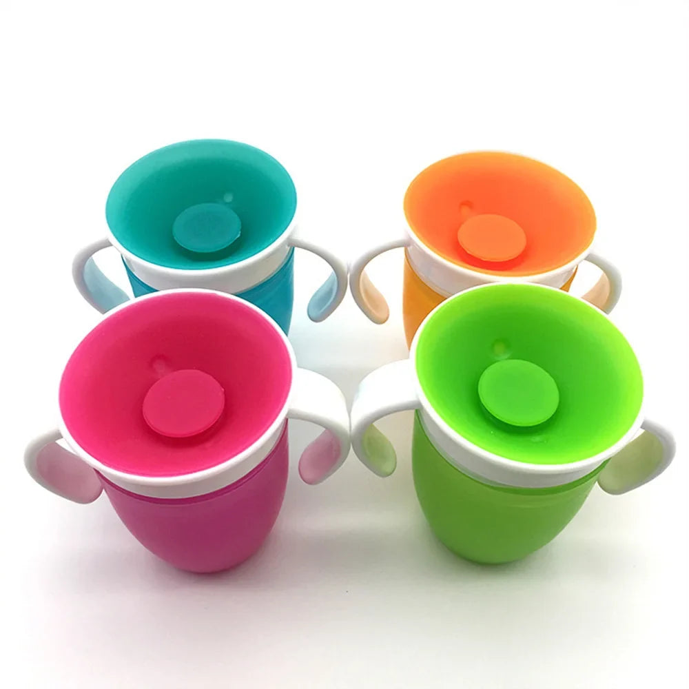 360 Degrees Can Be Rotated Baby Learning Drinking Cup with Double