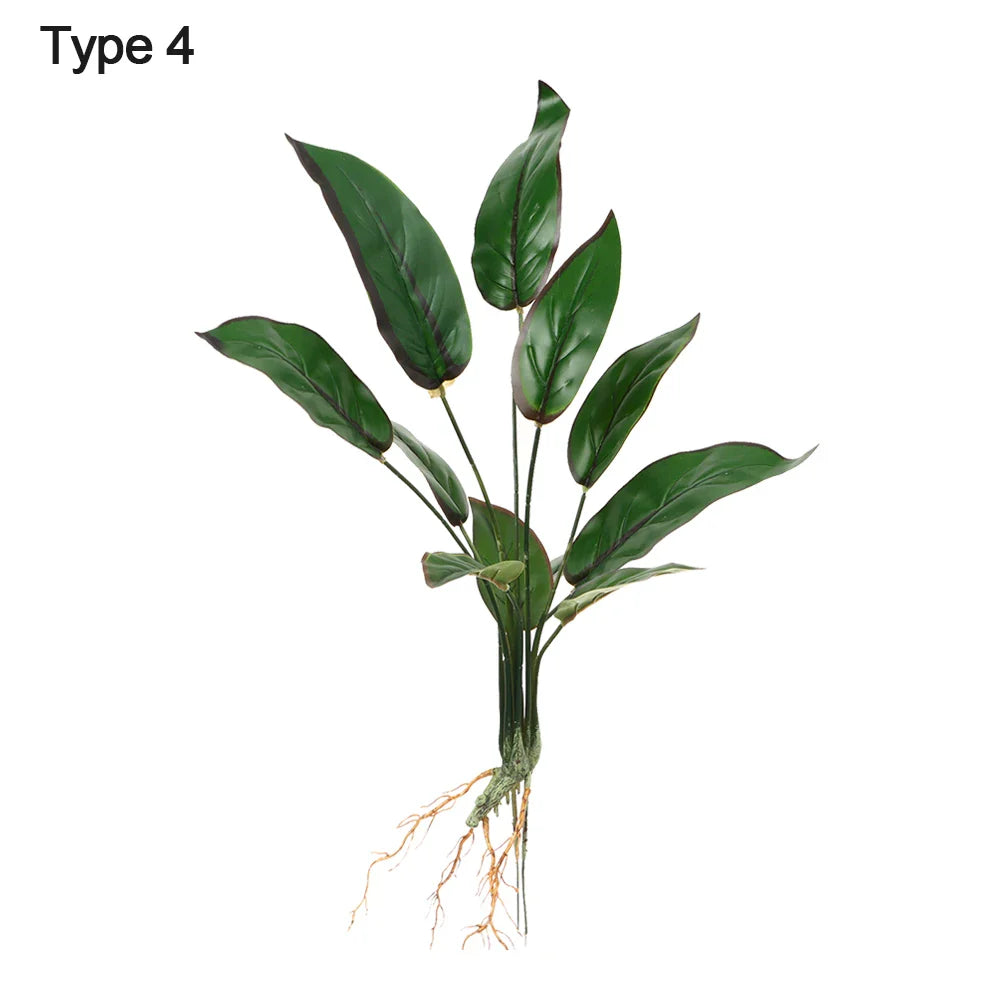 Home Decoration Desktop Ornament Party Supplies Simulation Greenery Plant Wall Artificial Hydroponic Plants With Root