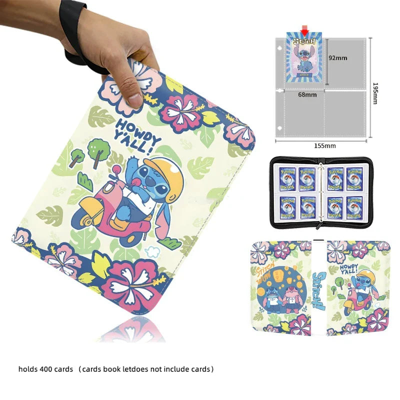Disney Card Binder Book Collection Cards Holder Anime Card Album with 50 inner Pages Zipper Hold Up to 900 Cards Kids toy Gift