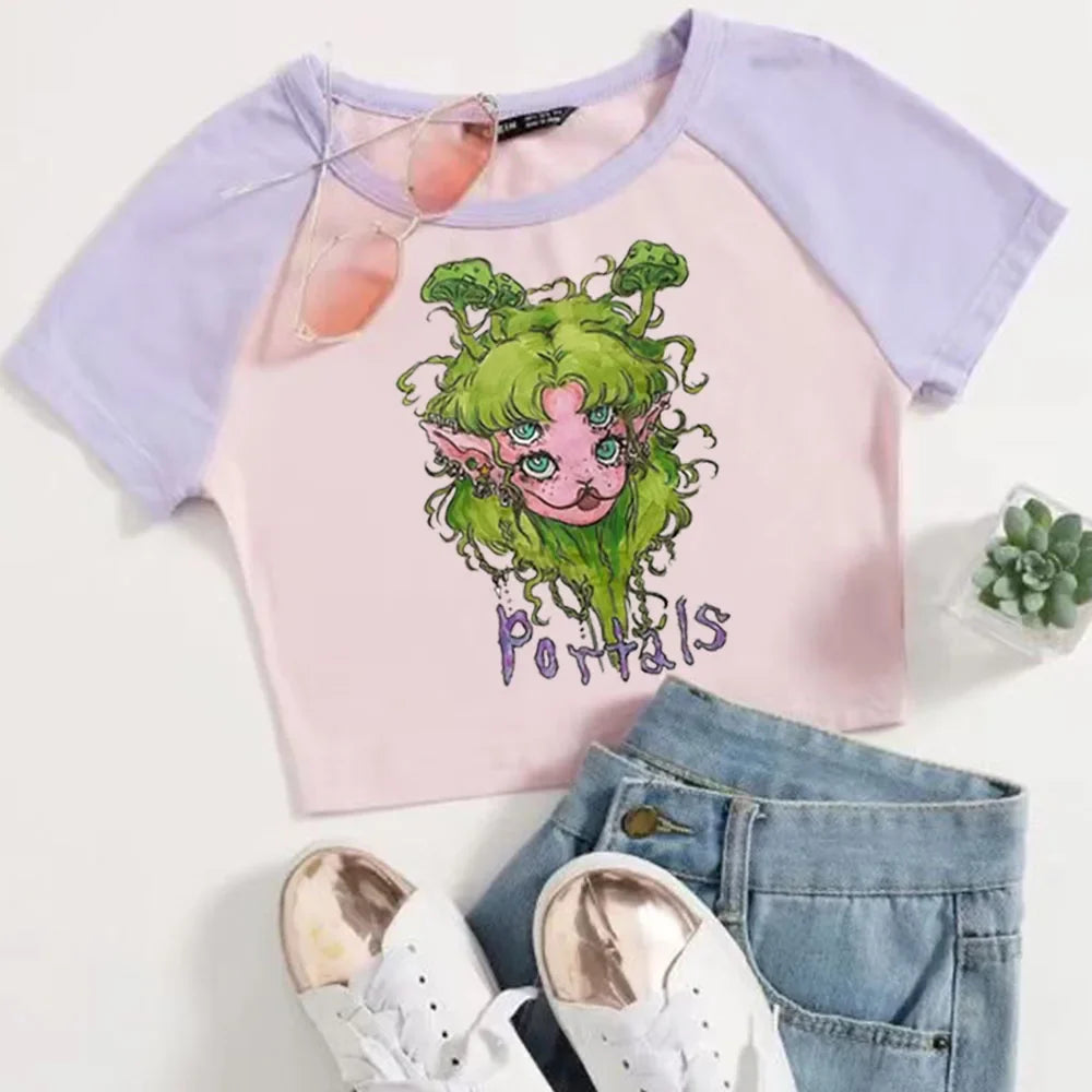 Melanie Martinez Fans Gift Woman's Crop T-Shirt Popular Music Girls Fashion O-Neck Short Sleeves Shirts