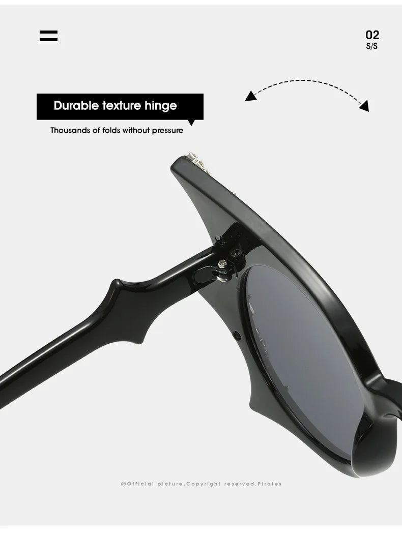 Diamonds Steampunk Sunglasses Women Men Luxury Brand Designer Bat Sun Glasses Trends Punk Rhinestone Shades Eyewear UV400 Oculos