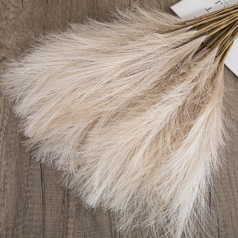Simulation Reed Grass Pampas Grass for Wedding Home Bedroom Decor Wedding Guide Photo Prop Background Artificial Flowers