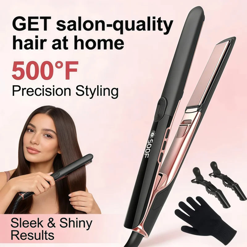 Professional Electric Ceramic Hair Straightener Flat Iron LCD Display Fast Heating Styling Tool for Household Salon Use