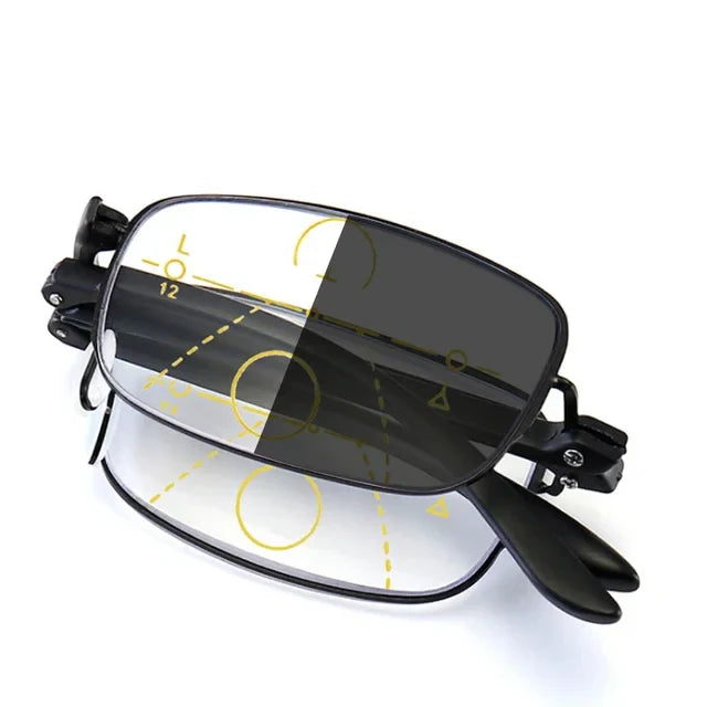 Folding Progressive Photochromic Reading Glasses Men Women Anti Blue Light Multifocal Presbyopia Eyeglasses Diopter +1.0 To +4.0