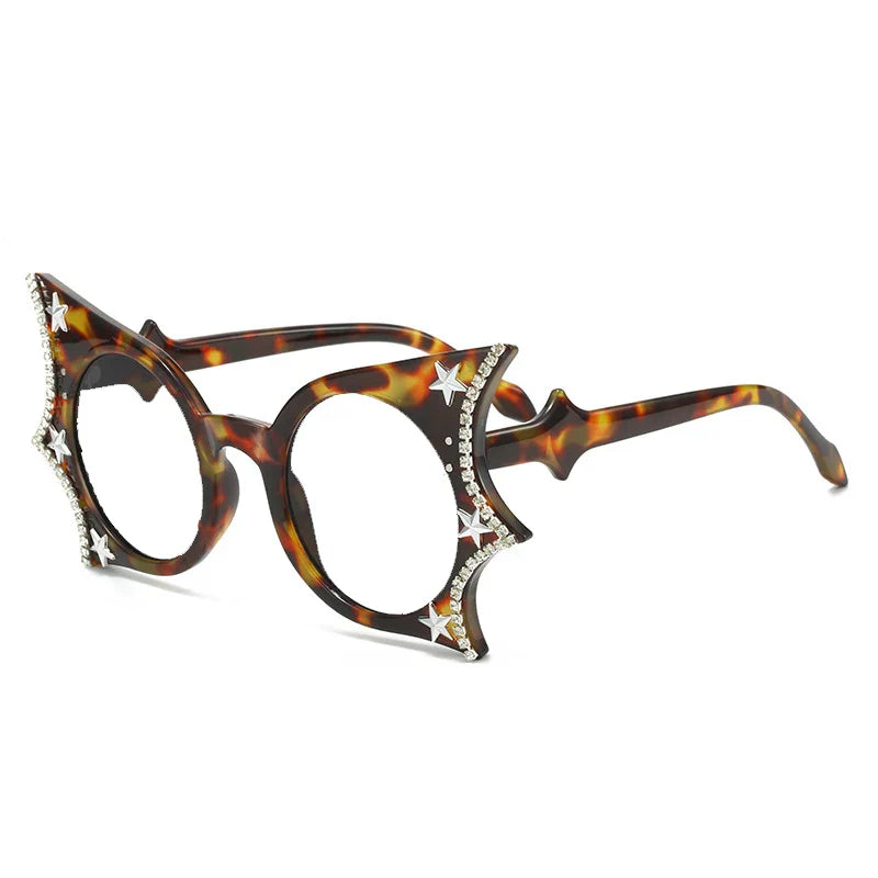 Diamonds Steampunk Sunglasses Women Men Luxury Brand Designer Bat Sun Glasses Trends Punk Rhinestone Shades Eyewear UV400 Oculos