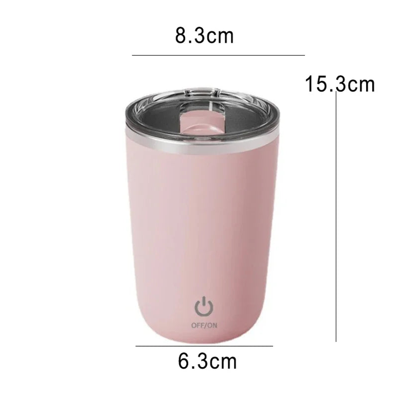 Self-Stirring Mug 304 Stainless Steel Rechargeable Magnetic Mug Milk Mixing Cup Smart Mixer Water Bottle