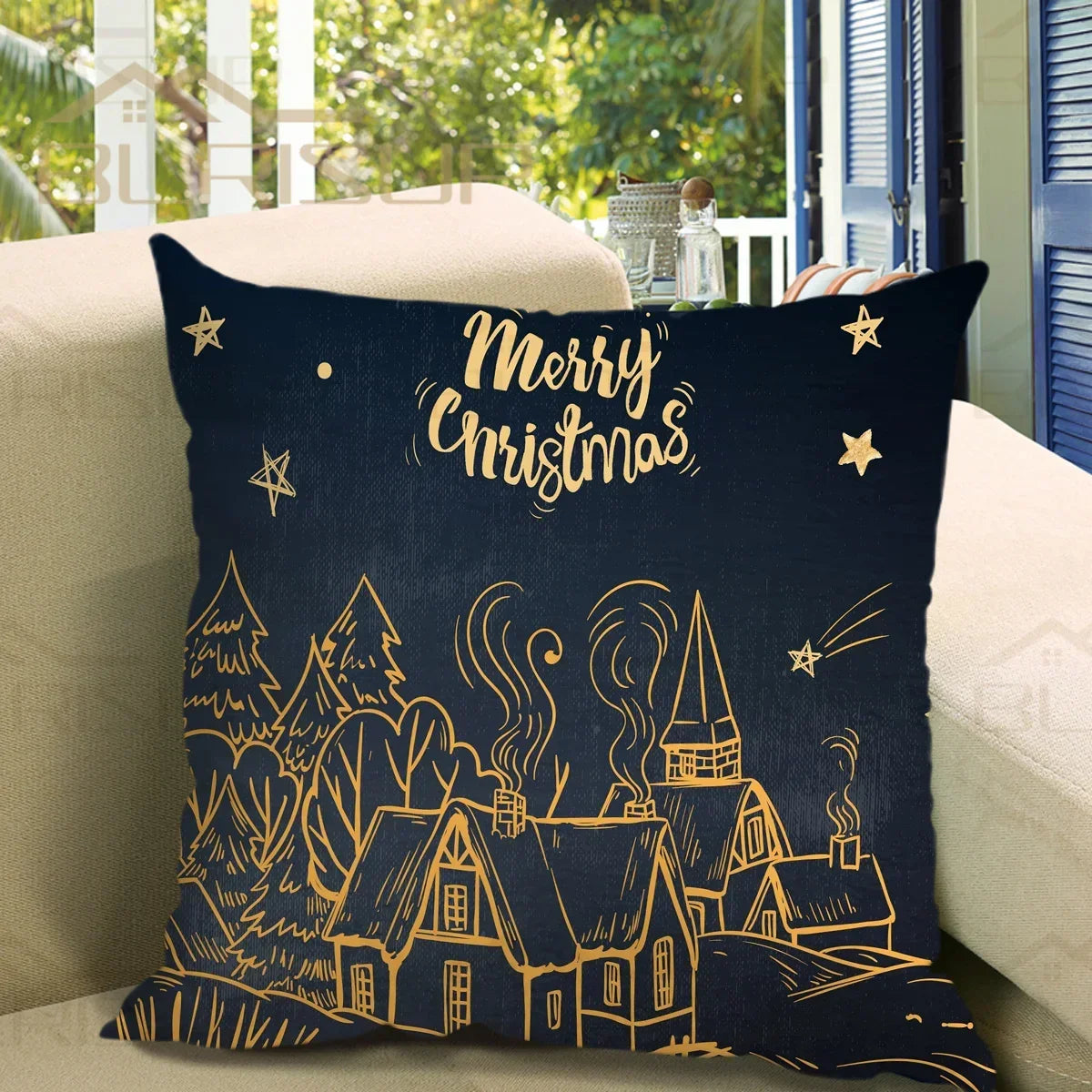 Bedroom Living Room Home Decor Merry Christmas Cushion Cover Pillowcase Christmas Ornament Home New Year Gifts