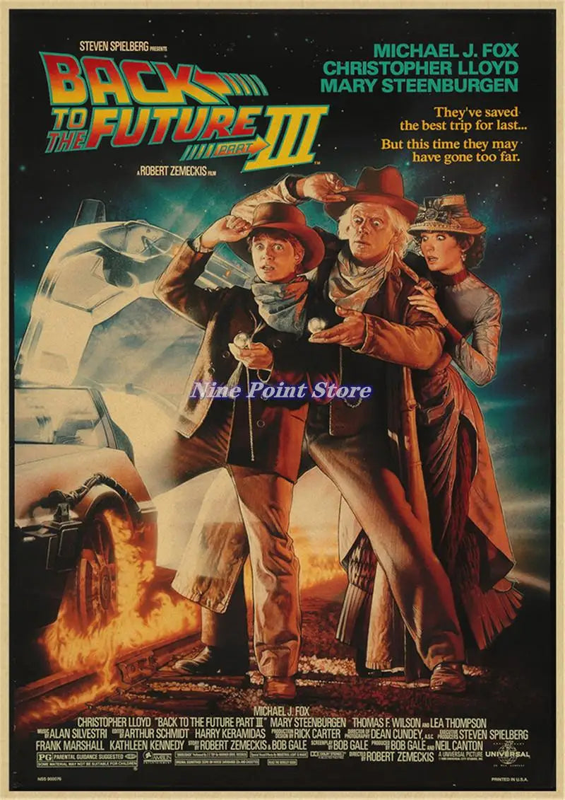 Back to The Future Retro Kraft Poster Decorative DIY Wall Canvas Sticker Home Bar Art Posters Decor