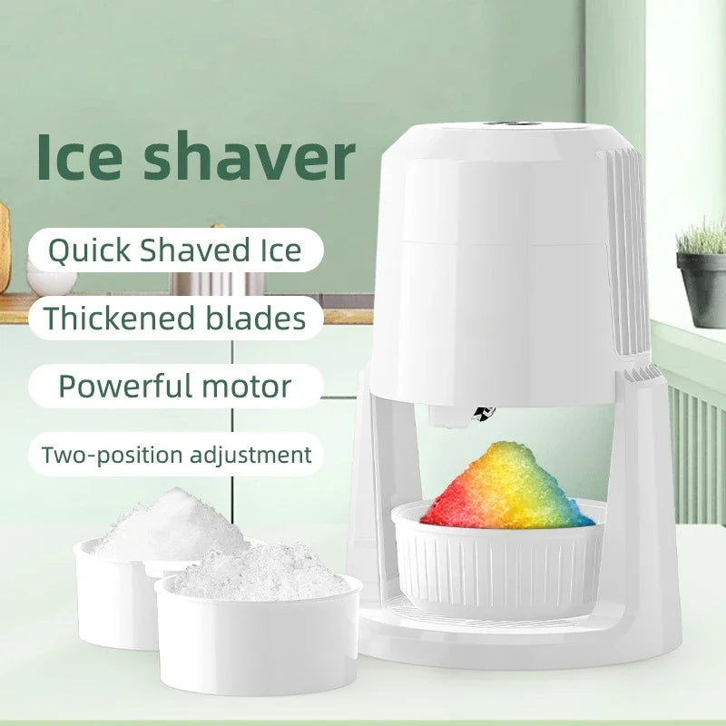 220V Automatic Ice shavers Small household electric ice Shaved Machine two speed Adjustable ice shaving machine 110V ice Crusher