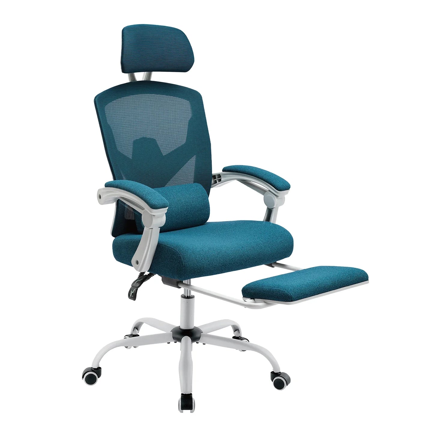 Ergonomic Reclining Mesh Living Room Rocking Chair  Swivel   Lumbar Support