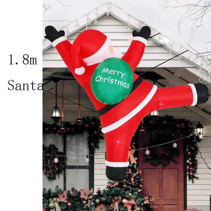 2023 LED Air Inflatable Santa Claus Snowman Elk Outdoor Garden Airblown New Year Christmas Decoration Gift For Kids Children Toy
