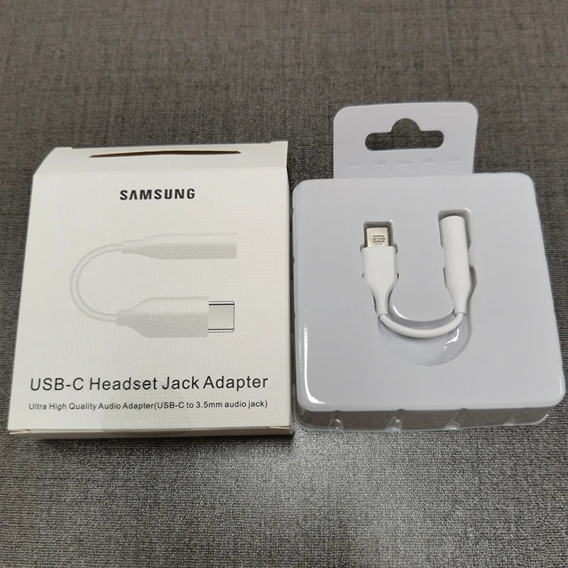 For Samsung Type C 3.5 Jack Earphone Cable USB C to 3.5mm AUX Headphones Adapter Galaxy S24 S23 S22 S21 S20 Z Flip Fold 6 5 4 3