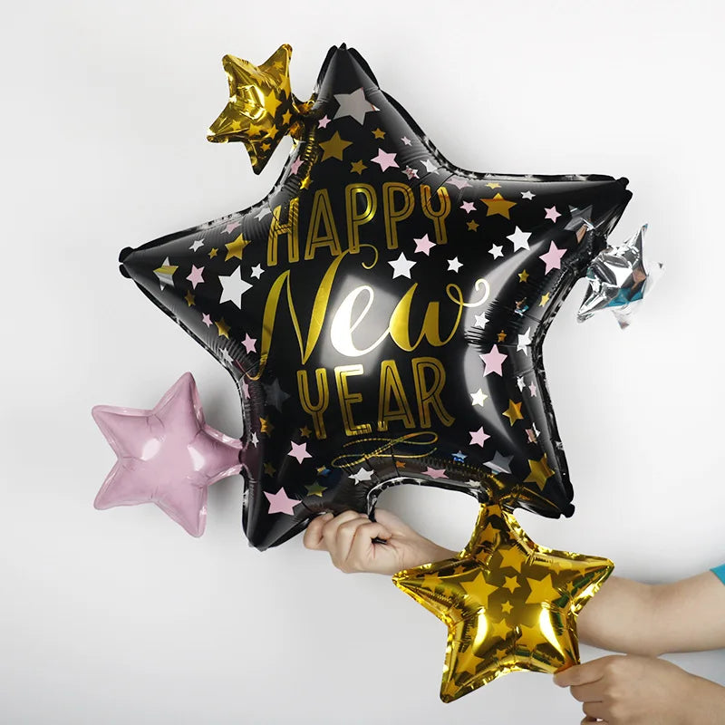 New Year 2024 number foil Balloon Hello 2024 New Year banner Balloon 2024 new year decor balloon Happy New Year Party Decoration