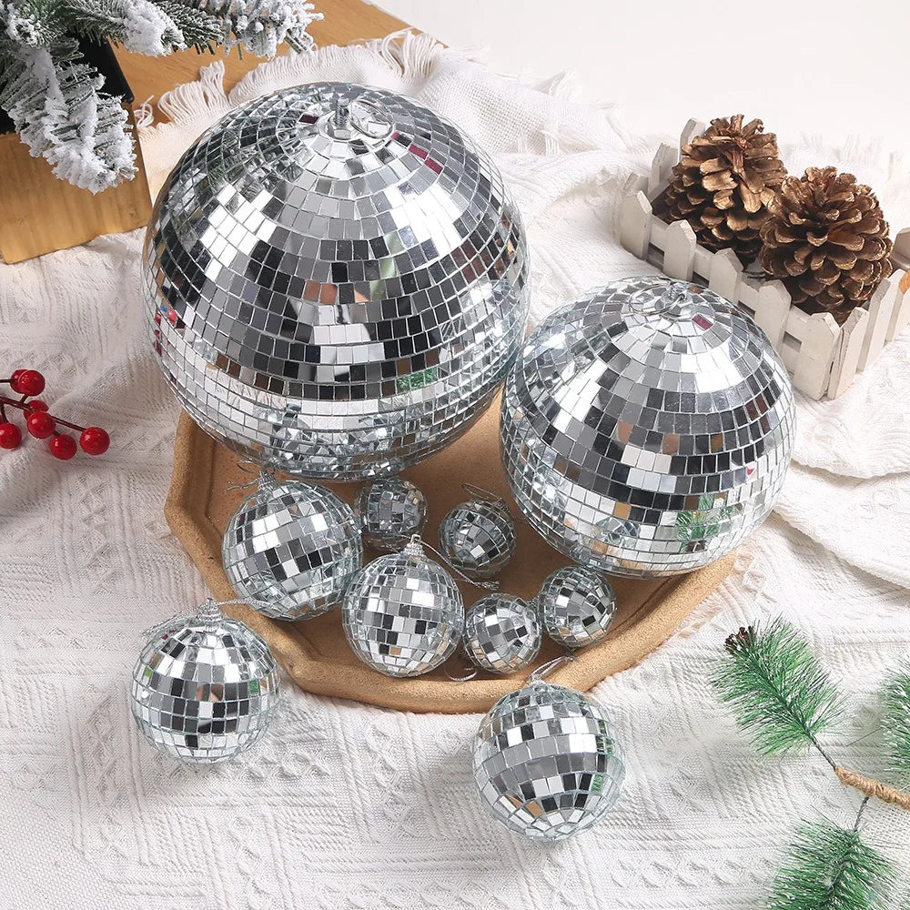 3-15CM Silver Christmas Ball Christmas Decoration Xmas Tree Pendent Ornaments for Home Decor Navidad New Year 2025 Accessories