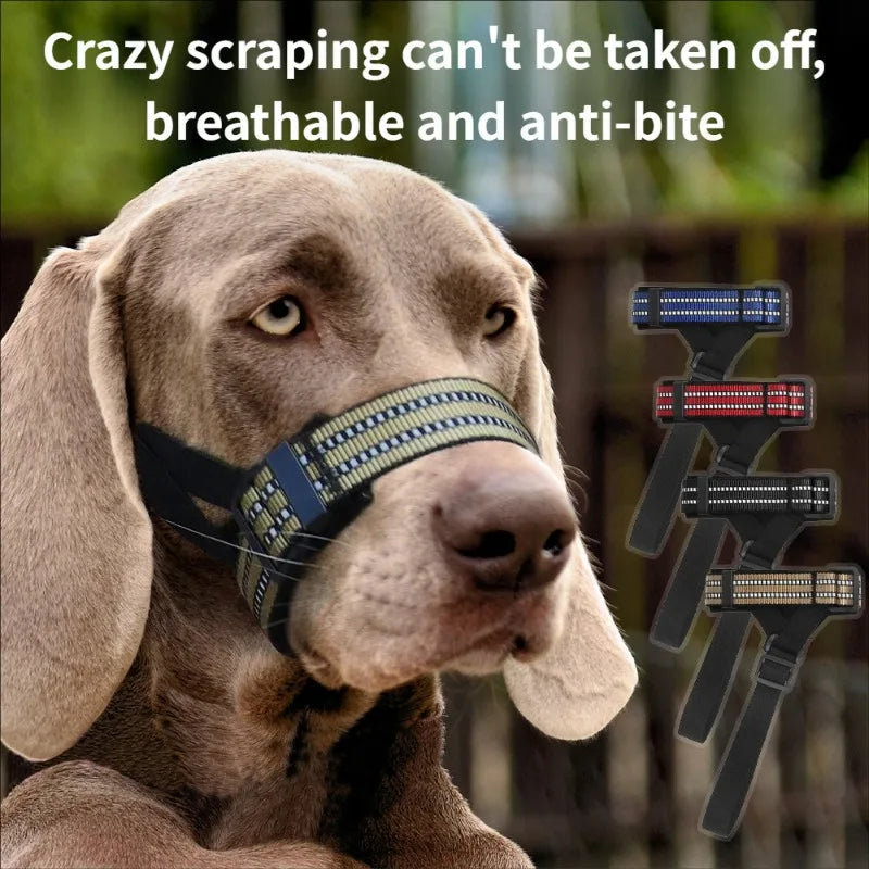 Tactical Outdoor Dog Muzzle for Large Dogs Bite Proof Anti Bark Pet Anti-barking dog tactical muzzle; anti-ingestion dog muzzle