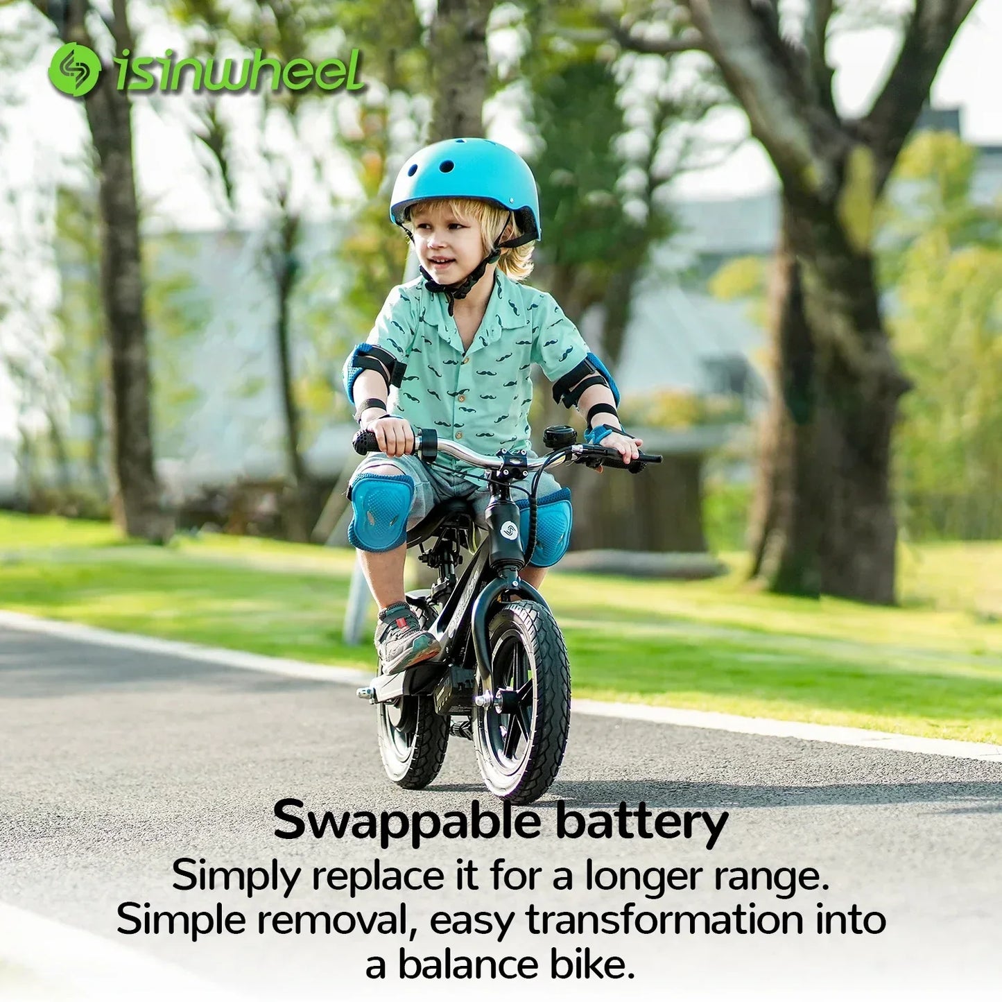 SK12 Children's Electric Bicycle,18V 2.5Ah Battery,150W Motor 12 inch tire Children E-bike.