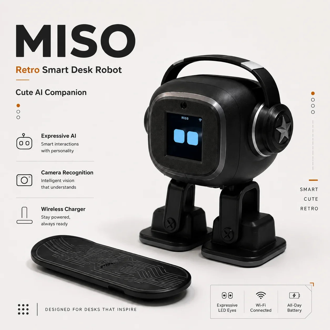 AI Robot | Multilingual Smart Chat, Interactive Assistant, Dancing Robot,  Desktop Companion，Desktop Toy Gift