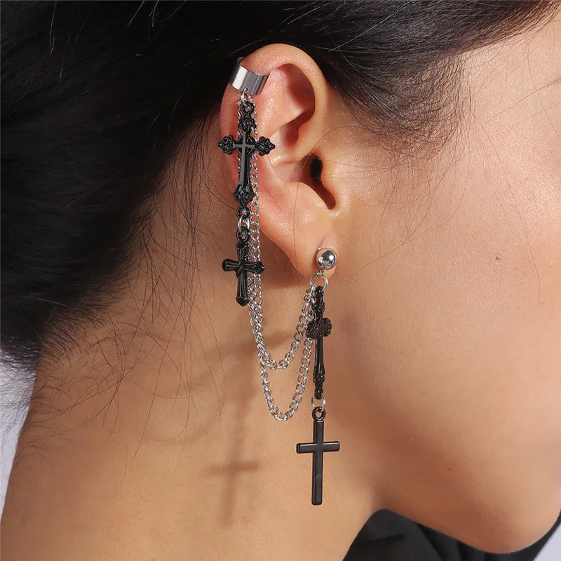Hot Fashion 1Piece 3D Creepy Black Spider Ear Stud Earrings Hot Selling Unique Punk Earrings For Women Halloween Gifts