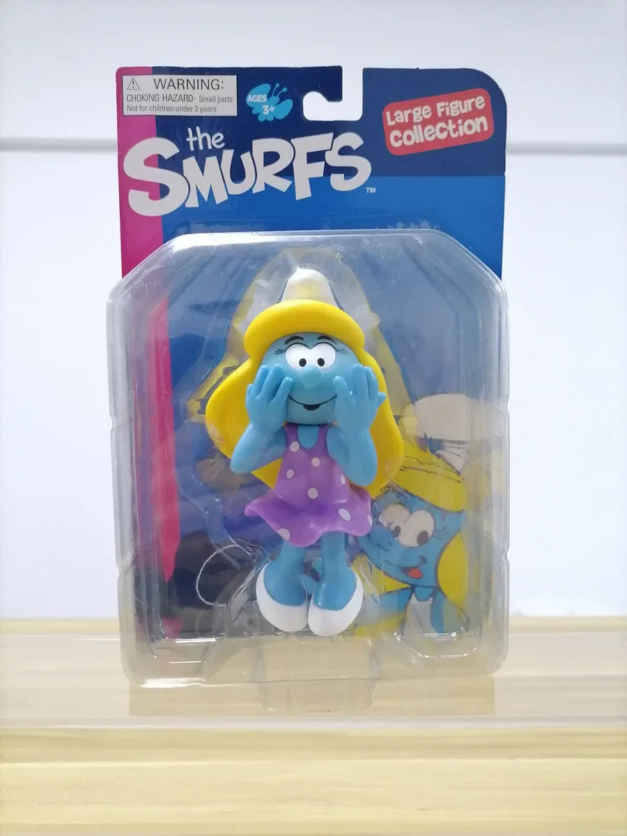 Children Play House Toy Smurf Mushroom House Doll Articulated Movable Nostalgic Animated Hand Puppet Ornaments Nostalgic Toy