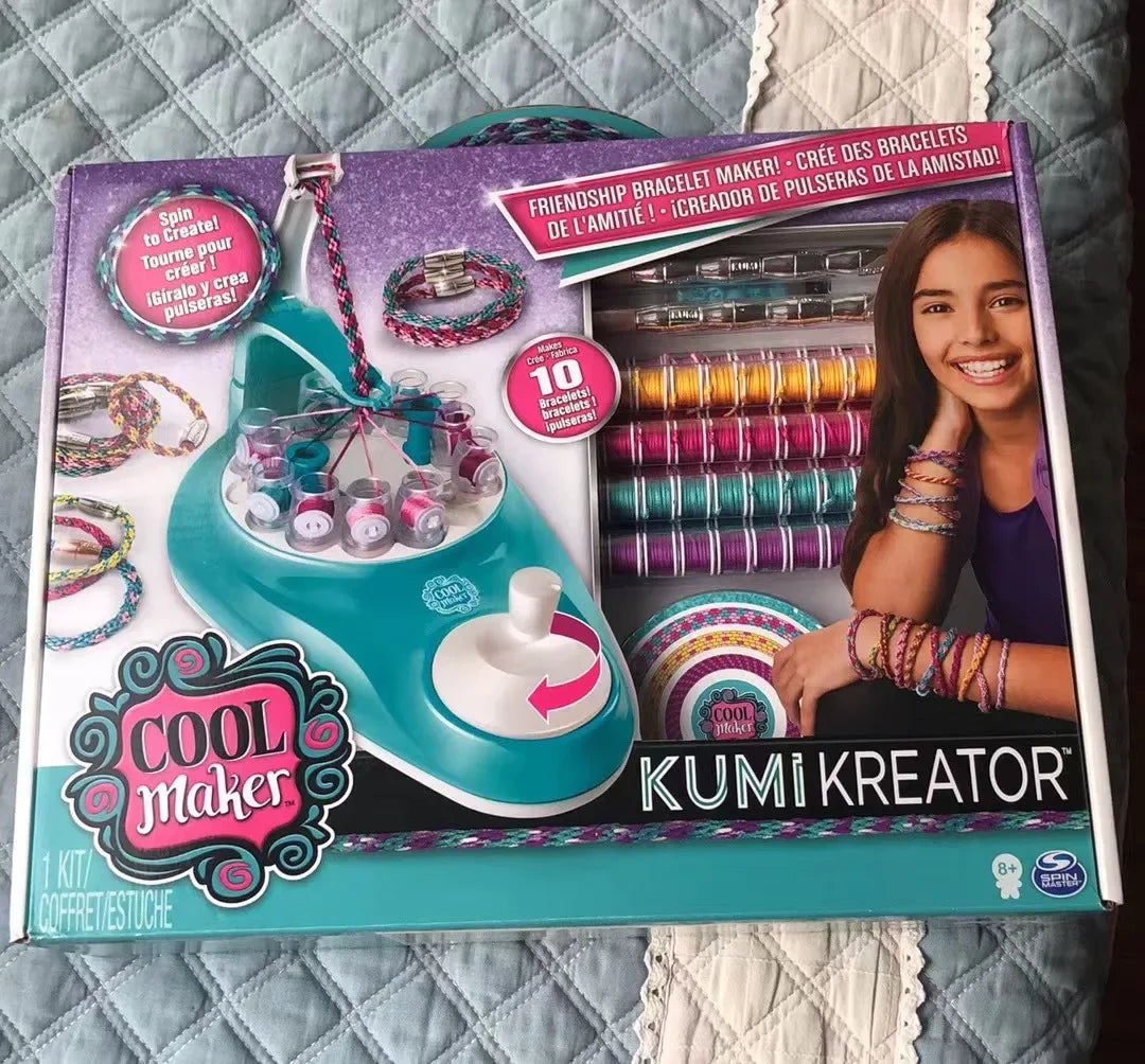 Cool Maker 2-in-1 KumiKreator Necklace & Friendship Bracelet Maker Activity Children's Toy Girl Hair Extension Maker Fashion Toy
