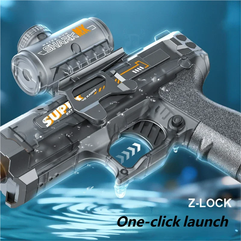 Electric Pulse Water Guns Automatic Water Gun With Led Light Water Blaster Squirt Gun Summer Outdoor Party Toys Gifts For Adult