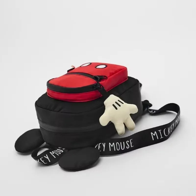 Disney Cartoon Mickey New Children's School Bag Girls Backpack Mickey Mouse Little Hand Pendant Fashion School Bag