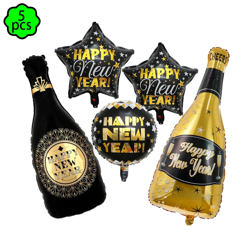 New Year 2024 number foil Balloon Hello 2024 New Year banner Balloon 2024 new year decor balloon Happy New Year Party Decoration