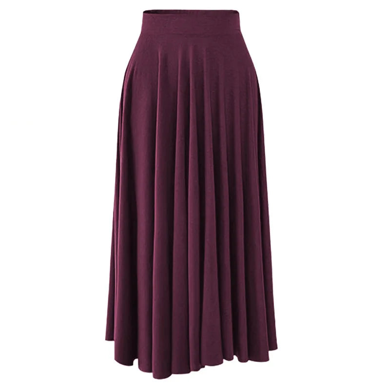 8XL Large Size Skirt Women's Summer New Loose Elastic Skirt Women High Waist Pleated Skirts M-5XL 6XL 7XL