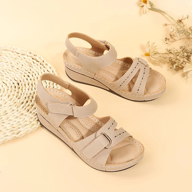 Women Sandals Soft Stitching Ladies Sandals Comfortable Flat Sandals Women Open Toe Beach Shoes Woman Footwear Sandalias Treking