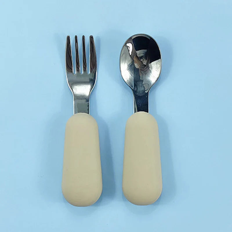 EtherealBe Stainless Steel Baby Utensils Set - Colorful & Safe