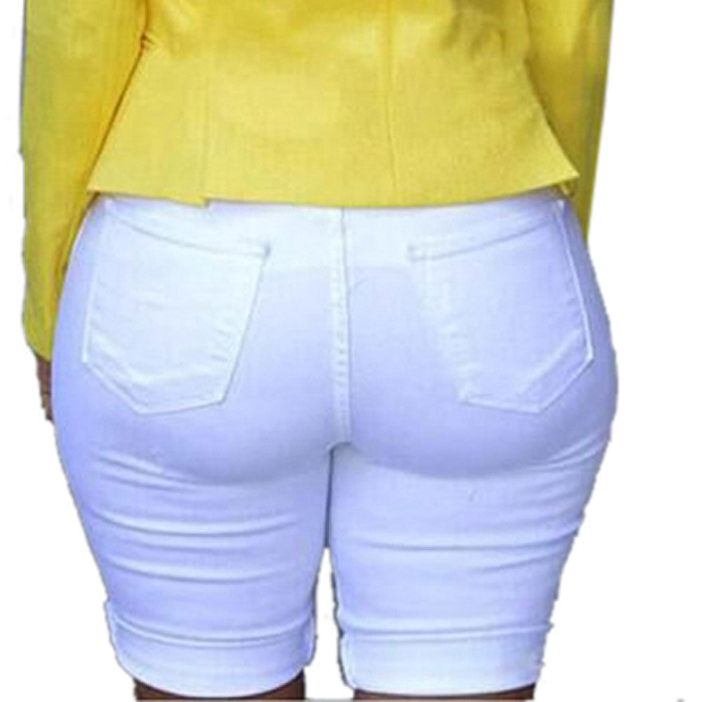 Denim Shorts Women Plus Size Destroyed Hole Leggings Short Pants Denim Shorts Ripped Jeans Jean Shorts For Womens Plus Size