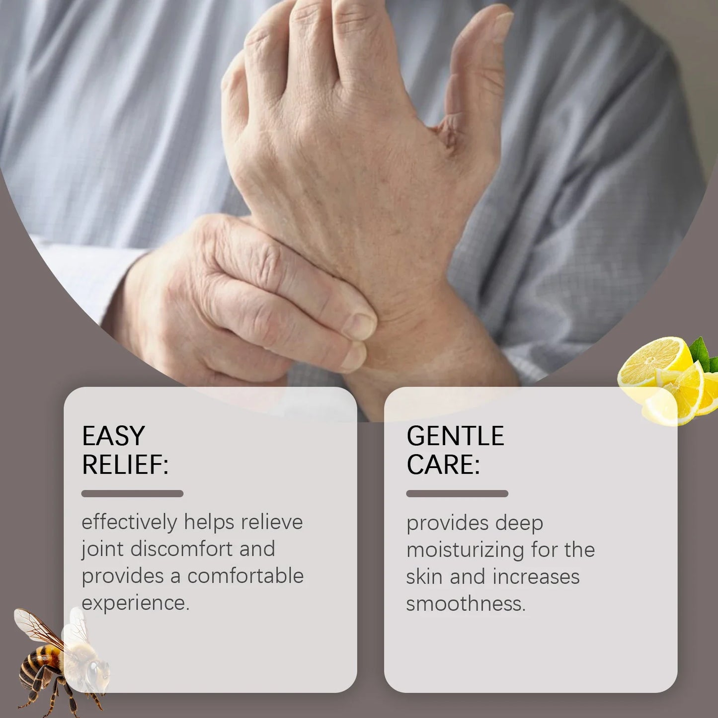 Bee Venom Joint Bone Care Cream oothes Muscle & Joint Discomfort Moisturizing Knee Body Massage Cream for Knees Back Shoulders