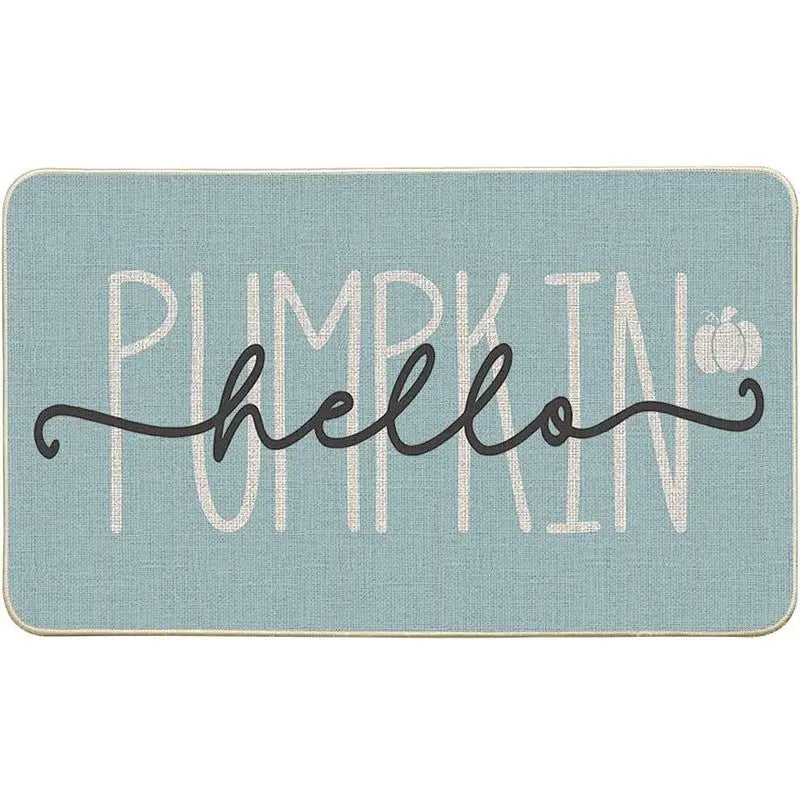 Hello Pumpkin Fall Doormat Autumn Home Decor Rug Harvest Thanksgiving Carpet for Bedroom Living Room Kitchen Entrance Door Mat