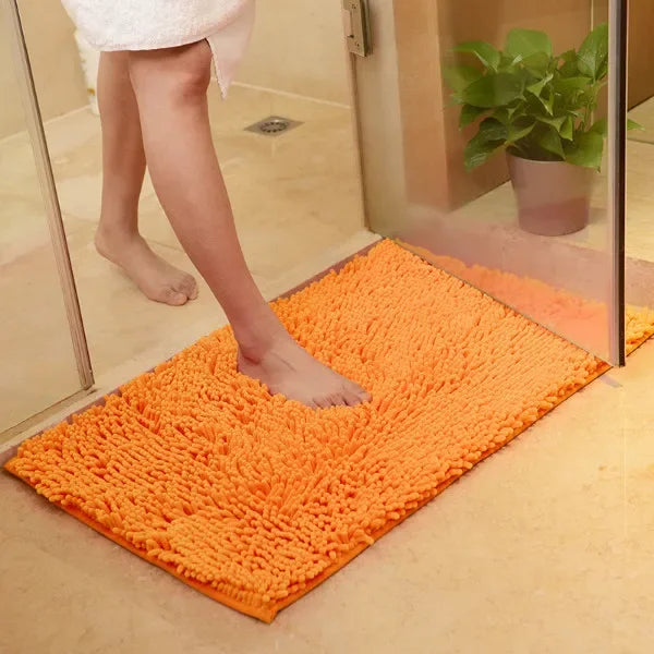 Soft Floor Carpet Non-slip Bathing Room Rug Water Absorption Shaggy Kitchen Rug Door Way Feet Mat Dirt Barrier Cushion Mat Rug