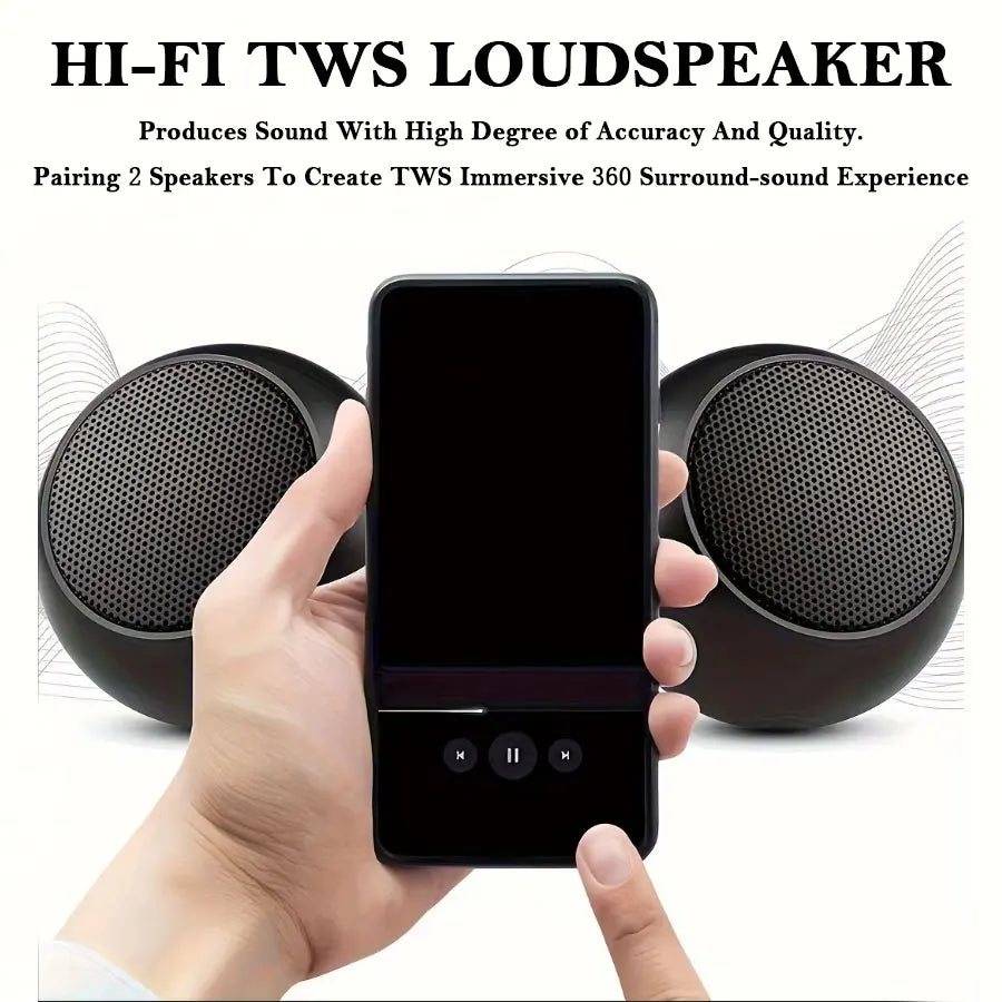 Metal Mini Wireless Bluetooth Speaker Hifi Portable Subwoofer Outdoor Music Stereo Surround Audio Player Bluetooth Speaker