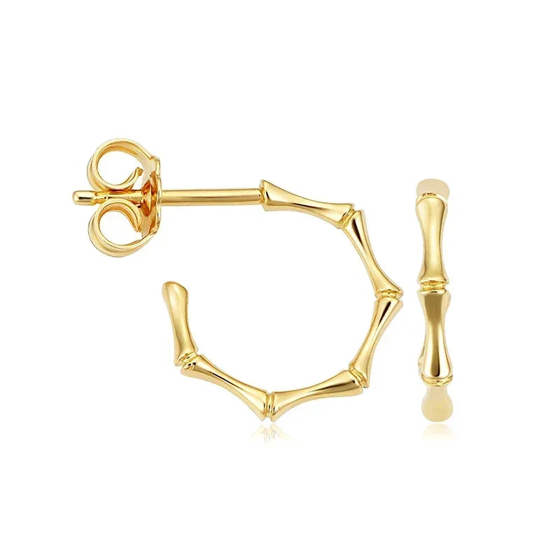Cartilage 925 Silver Earrings Fashion C-shaped Zircon ear studs European American Geometric Piercing Earrings For Women Jewelry