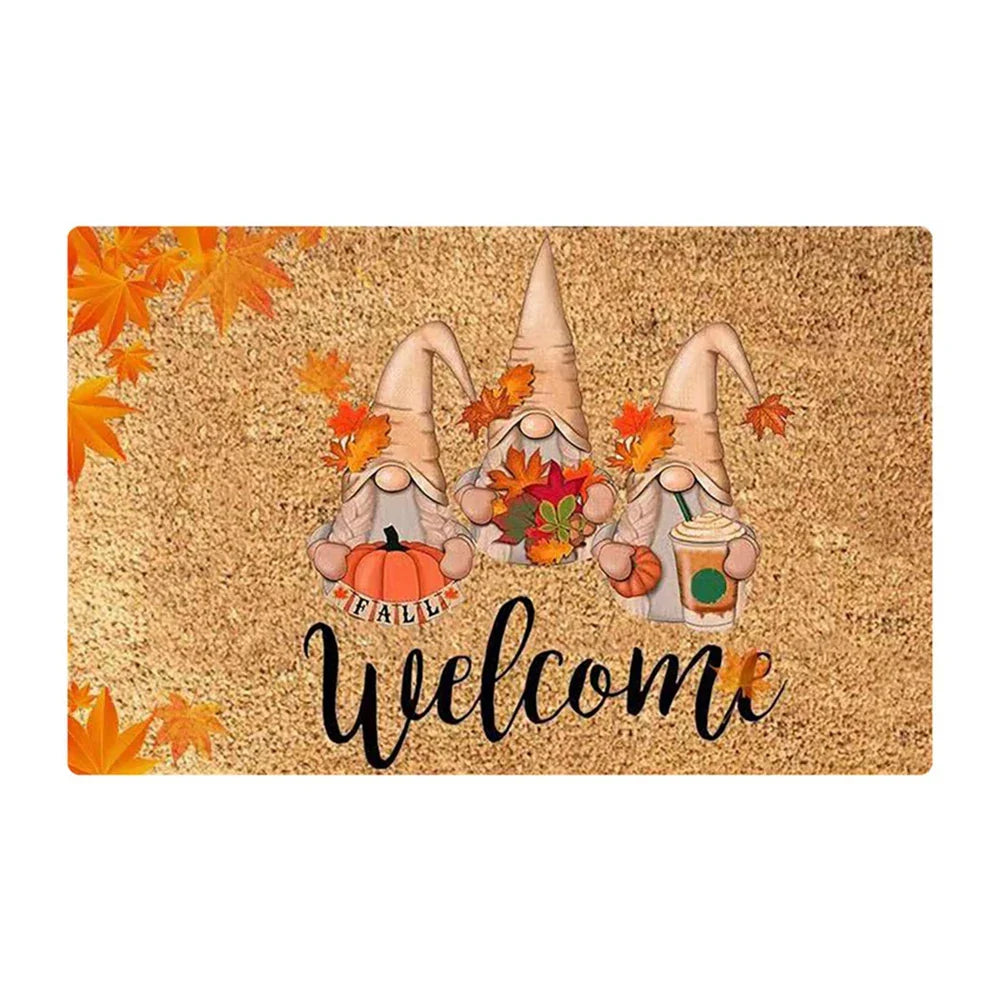 40x60cm Fall Harvest Welcome Doormat Fall Door Mat Fall Front Door Mat for Yard Farmhouse Thanksgiving Home Door Decorations