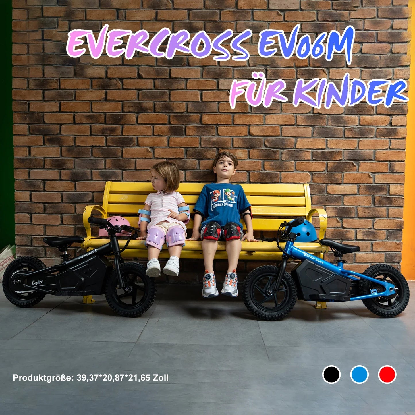EVERCROSS Electric Balance Bike for Kids,100W Toddler Bike with12"Tires,24V4AH Electric Motorcycle,Gift Bike for 3+Boys Girls,UL