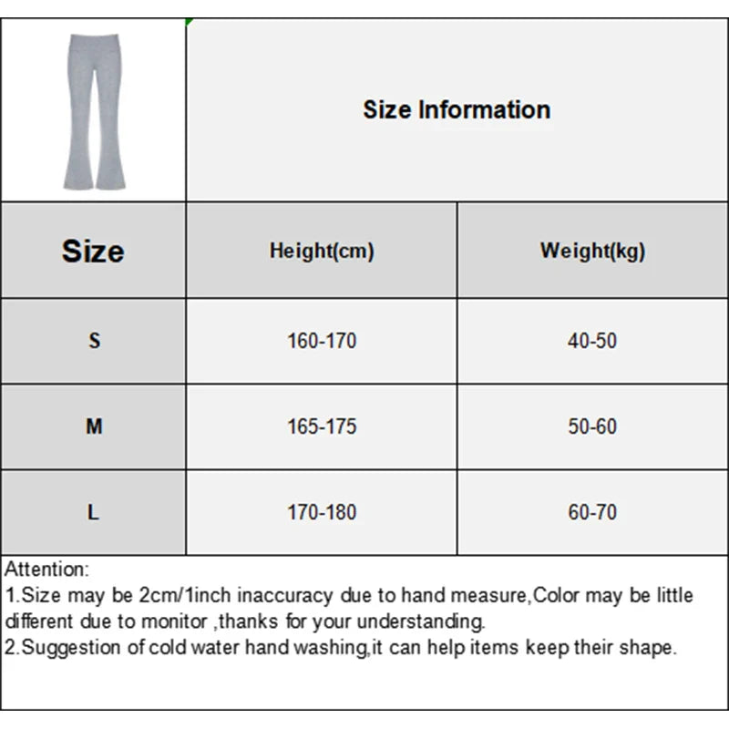 Low Waist Fashion Hip Hop Casual Tight Stretch Flare Pants Sweatpants Women