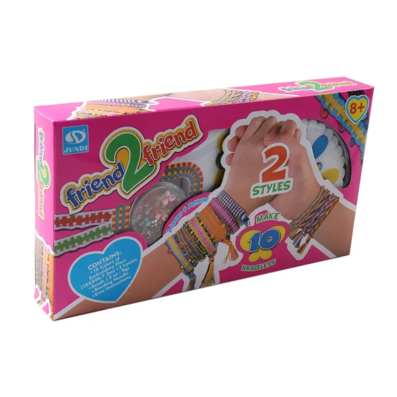 Girls DIY Bracelet Making Kit Jewellery Making Kit Arts for Kids Friendship Craft Kit for 5-12 Years Old Kid Girls toys gift