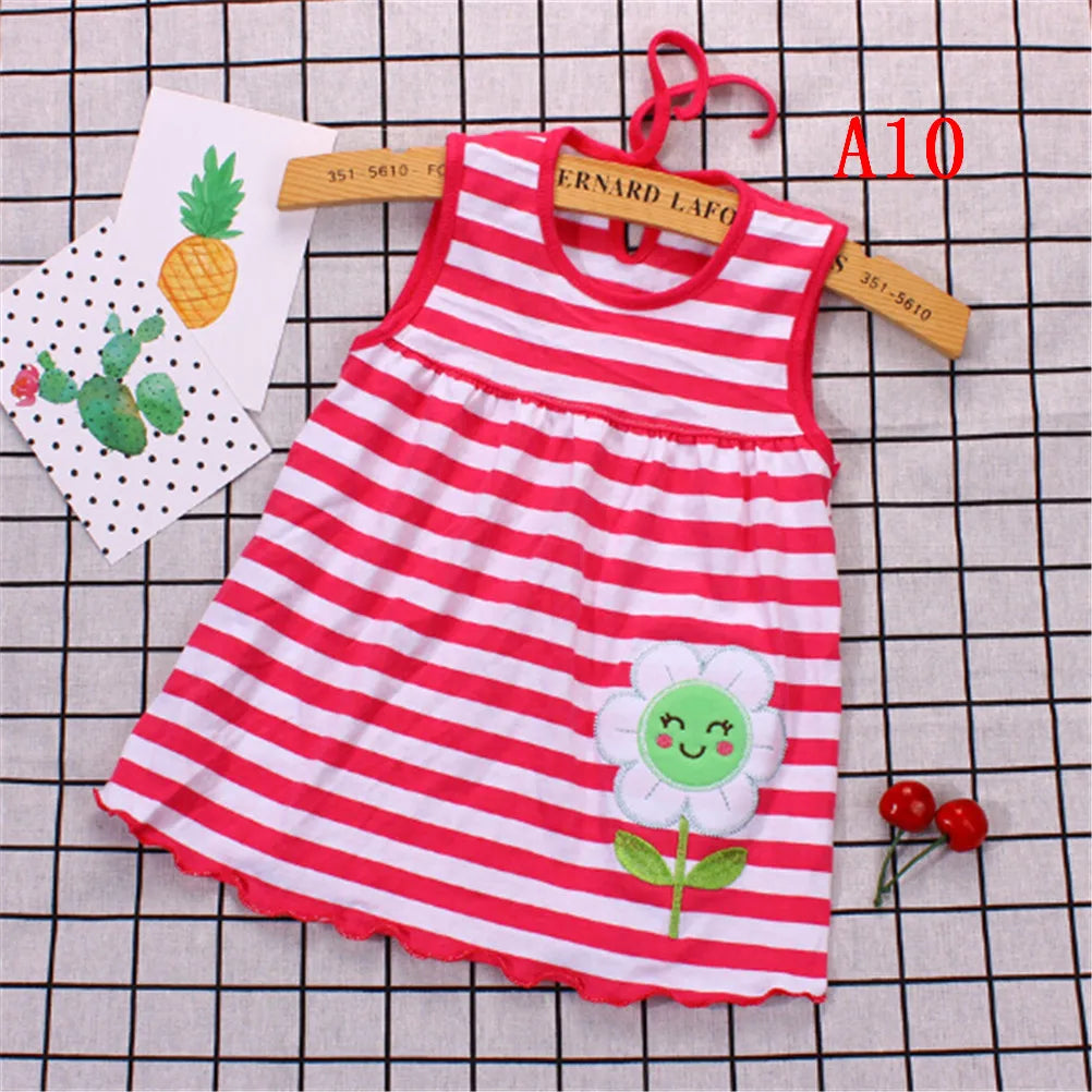 Hot Sale Cotton Romper Dress Baby Girls Sister Kids Dresses Cotton Newborn Costum Regular Sleeveless A-Line Girl Dresses
