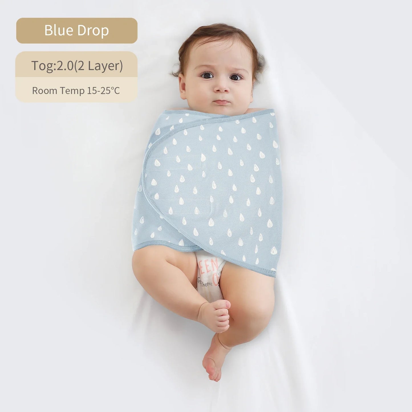 Bilayer Baby Wrap Blanket Newborn Baby Swaddle Tie Anti Startle Jump