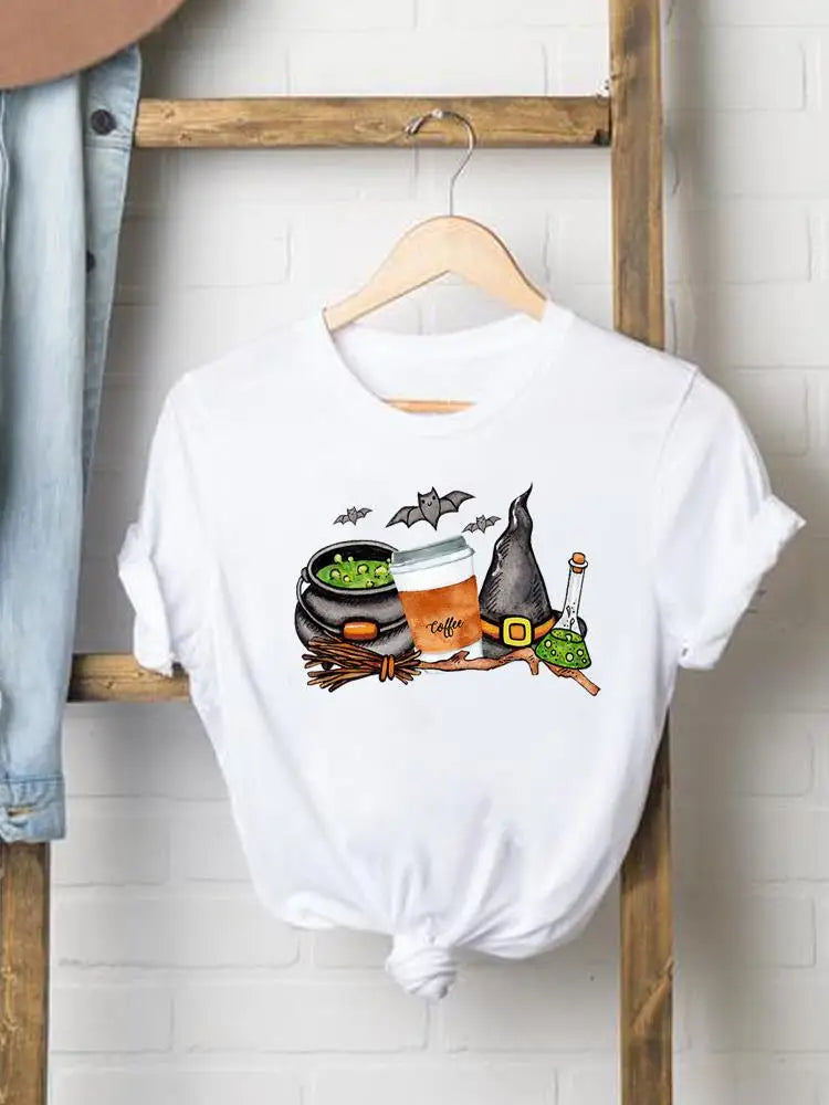 Bee Trend Style Cute Tees Clothes Halloween Thanksgiving Fall Autumn Style T Ladies Clothing Women Graphic Print T-shirts