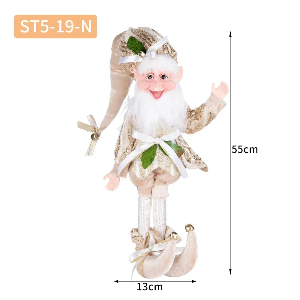 2024 New Christmas Elf Plush Toy Home Decor Couple Elves Holiday Dolls Toy New Year Gift Kids Room Decoration Navidad Natal Xmas