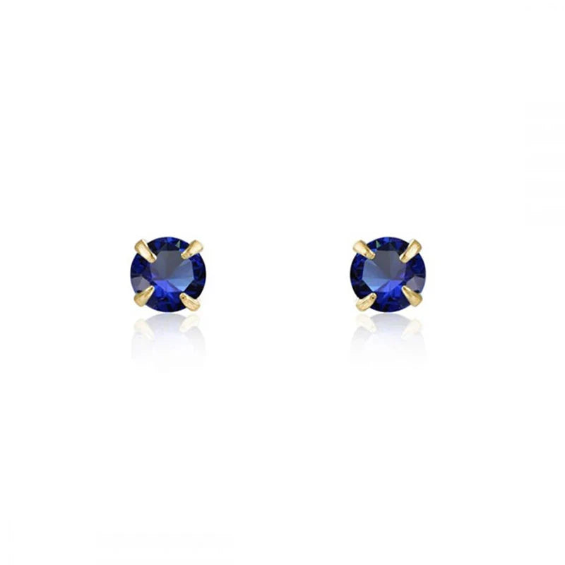 925 Sterling Silver Needle Small Geometry Triangle Crystal Stud Earring for Woman Lovers' Couples Bling Simple Piercing Earrings