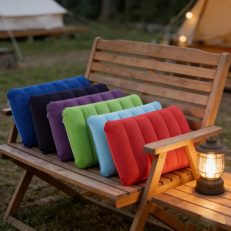 Inflatable Camping Pillow  Travel Sleeping Pillow for Outdoor Camping Hiking, Portable Lightweight Air Pillow for Tent & Picnic
