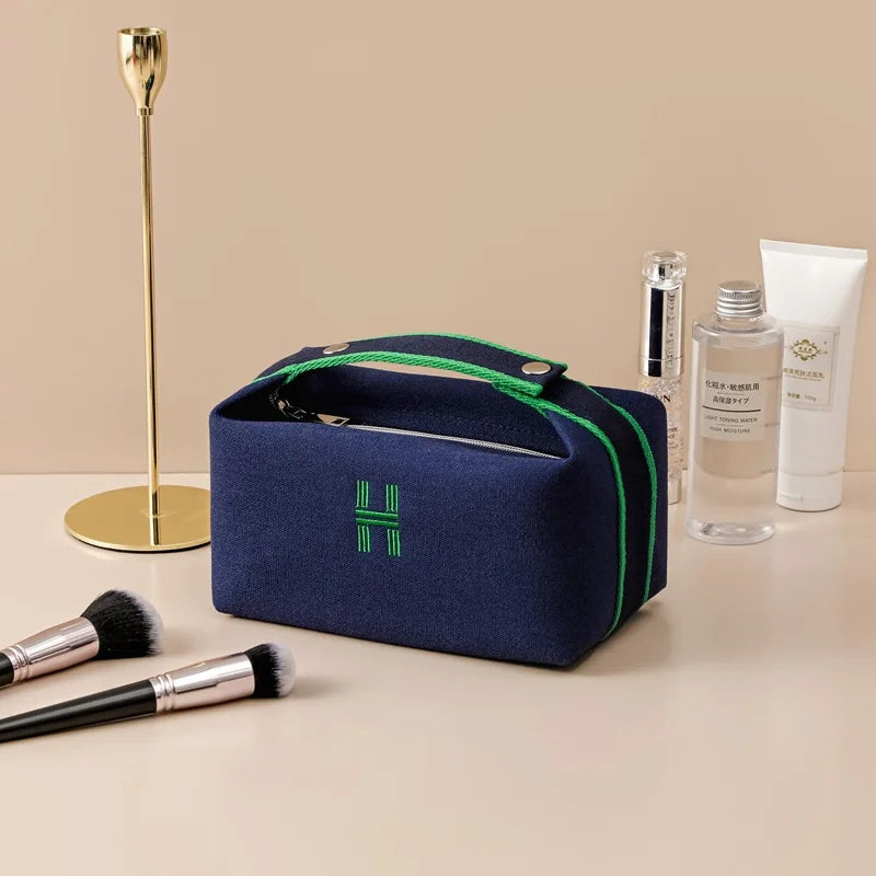 Travel Large Bag Storage Organize Beauty Canvas Waterproof Cosmetic Portable Dustproof Bag Handbag MakeUp Case Female Wash Kit