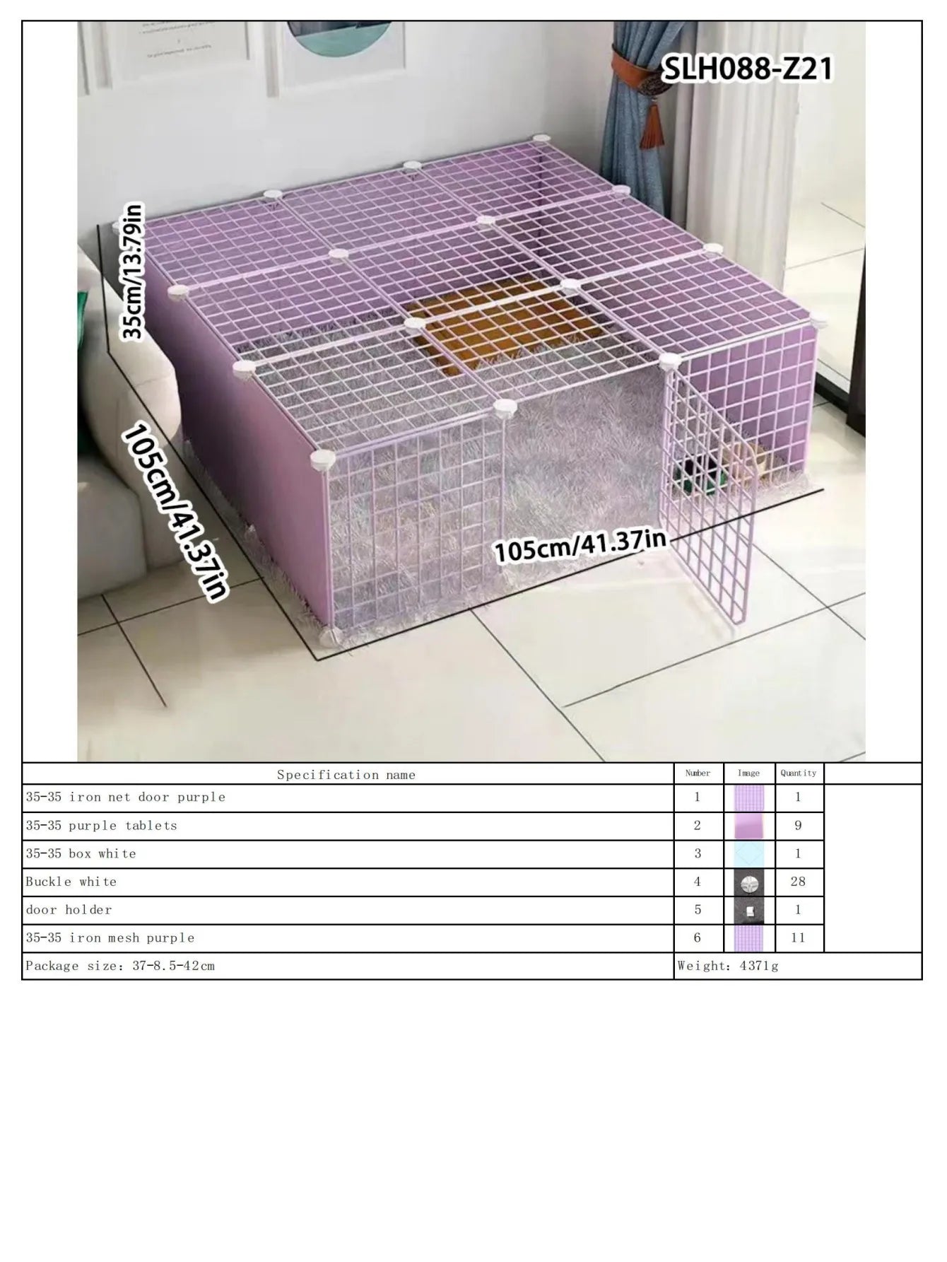 Dog Pet Fence Indoor Isolation Gate Dog Cage Small Dog Iron Guardrail Freely Combinable Cat and Dog Pet Fence