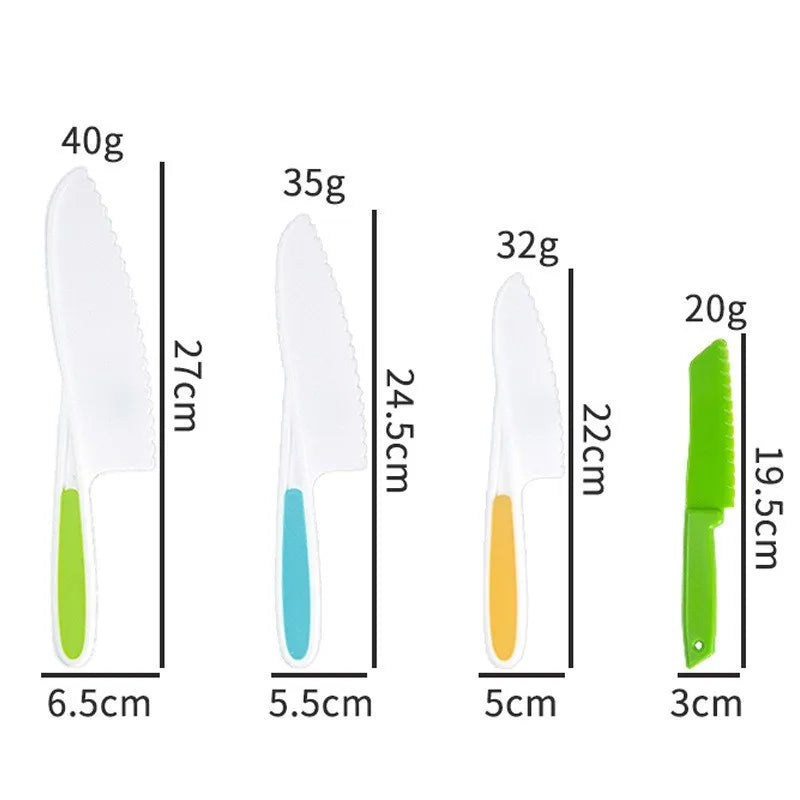 Plastic knife fruit knife set does not hurt hand-cut vegetable cutting cake toy knife set