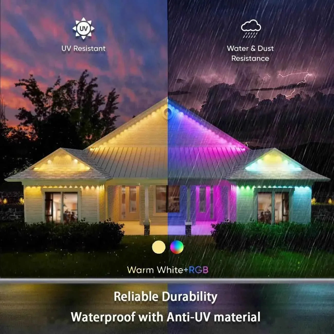 Permanent RGBIC LED Smart Outdoor Lights